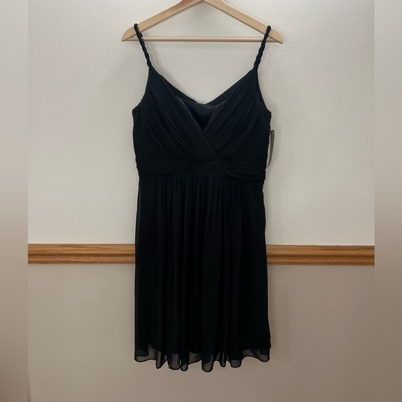 NWT Evan Picone Ultimate Escape Chiffon Drapey Midi Dress Size 12 - Picture 1 of 10